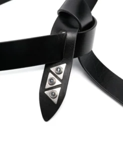 Isabel Marant Accessories Black ‘Letri’ Stud Detail Belt