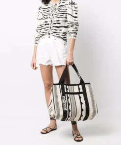 Isabel Marant 'Warden' Large Woven Stripe Tote Bag Bags