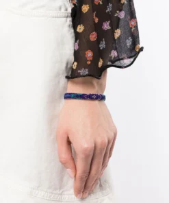 Isabel Marant Accessories Purple And Silver 'Glass Bead Bracelet'