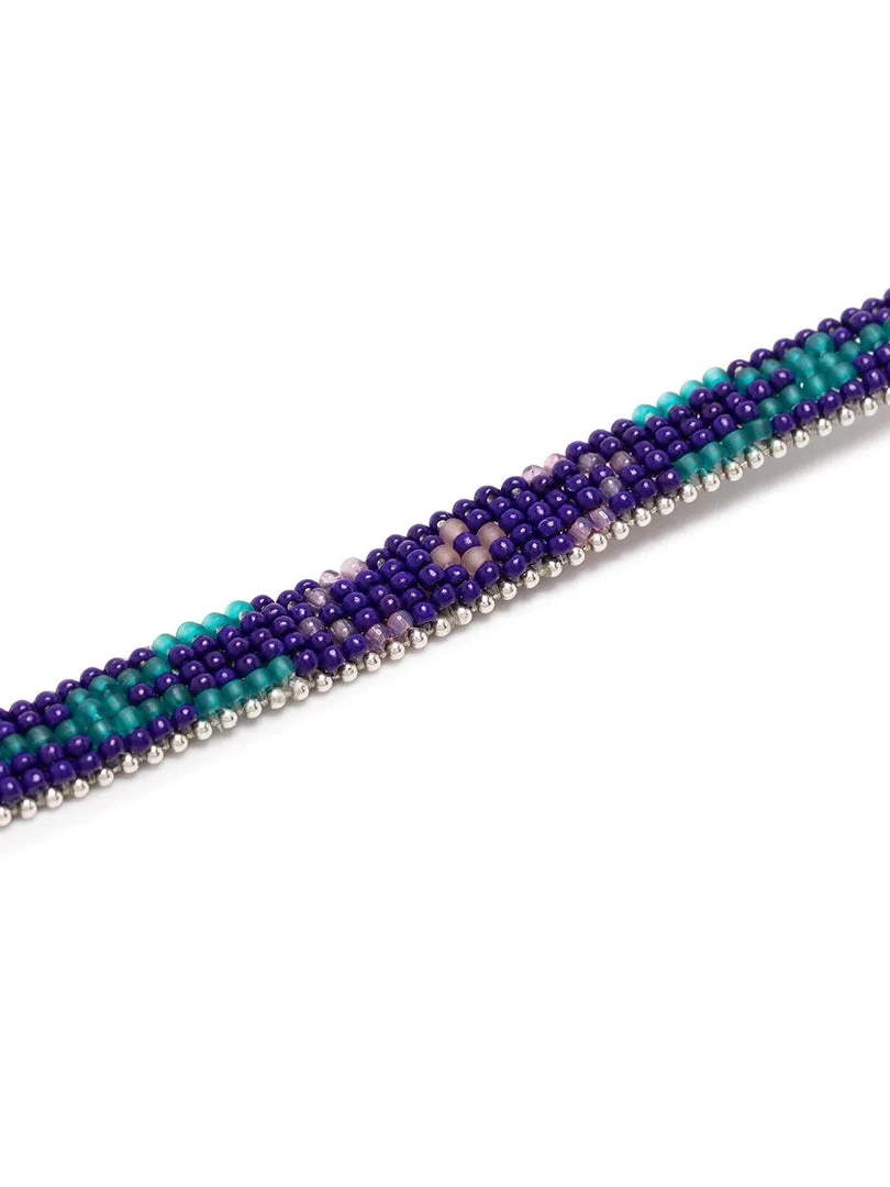 Isabel Marant Accessories Purple And Silver 'Glass Bead Bracelet' 5 Isabel Marant Accessories Purple And Silver 'Glass Bead Bracelet'