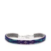 Isabel Marant Accessories Purple And Silver 'Glass Bead Bracelet'