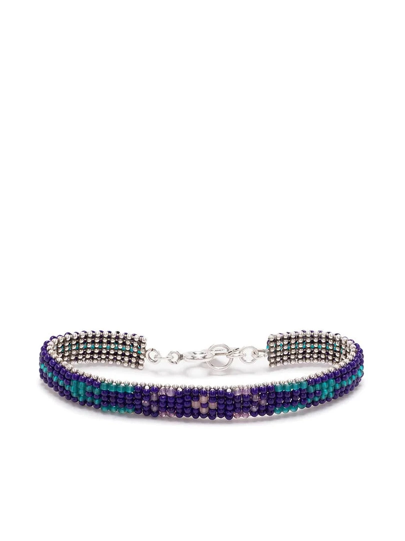 Isabel Marant Accessories Purple And Silver 'Glass Bead Bracelet' 3 Isabel Marant Accessories Purple And Silver 'Glass Bead Bracelet'