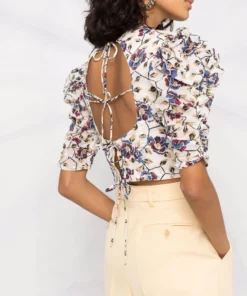 Isabel Marant Etoile Clothing Cream 'Silva' Floral Top