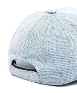 Isabel Marant Light Blue 'Tyron' Logo Denim Cap