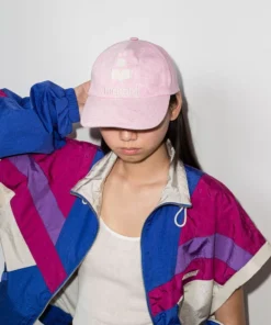 Isabel Marant Light Pink 'Tyron' Logo Denim Cap