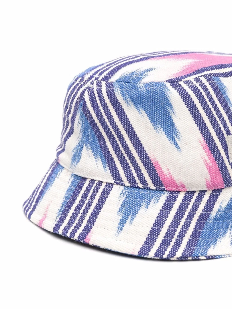 Isabel Marant Pink And Purple 'Haley' Printed Bucket Hat Accessories 4 Isabel Marant Pink And Purple 'Haley' Printed Bucket Hat Accessories
