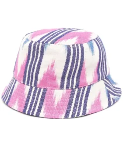 Isabel Marant Pink And Purple 'Haley' Printed Bucket Hat Accessories