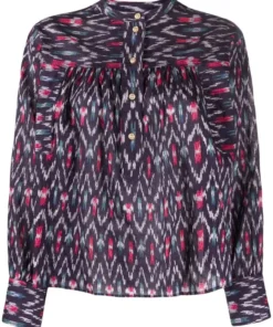 Isabel Marant Etoile 'Lally' Printed Blouse Clothing