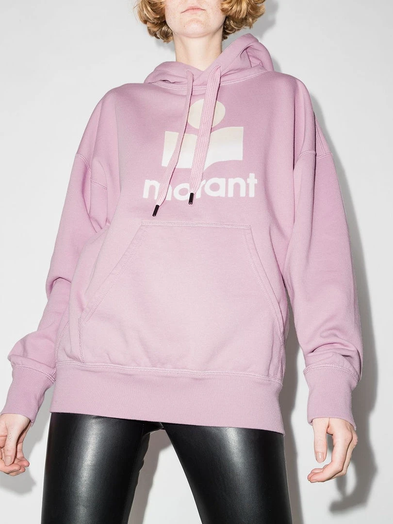 Isabel Marant Etoile Clothing Oversized 'Mansel' Felt Logo Hoodie 4 Isabel Marant Etoile Clothing Oversized 'Mansel' Felt Logo Hoodie