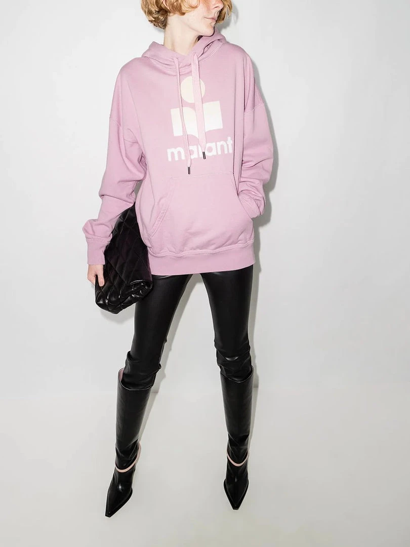 Isabel Marant Etoile Clothing Oversized 'Mansel' Felt Logo Hoodie 7 Isabel Marant Etoile Clothing Oversized 'Mansel' Felt Logo Hoodie