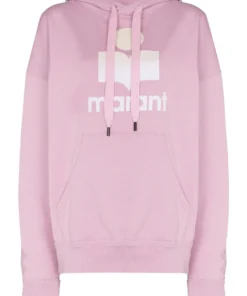 Isabel Marant Etoile Clothing Oversized 'Mansel' Felt Logo Hoodie