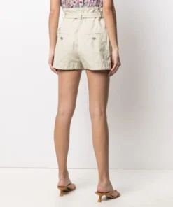 Isabel Marant Etoile Cream ‘Parana’ High Waist Shorts Clothing