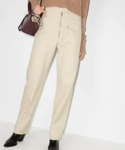 Isabel Marant Etoile Ecru ‘Phil’ High Rise Trousers