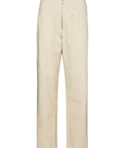 Isabel Marant Etoile Ecru ‘Phil’ High Rise Trousers