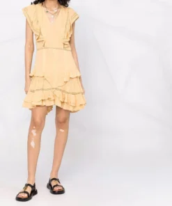 Isabel Marant Etoile Honey 'Jaudrey' Lace Mini Dress Clothing