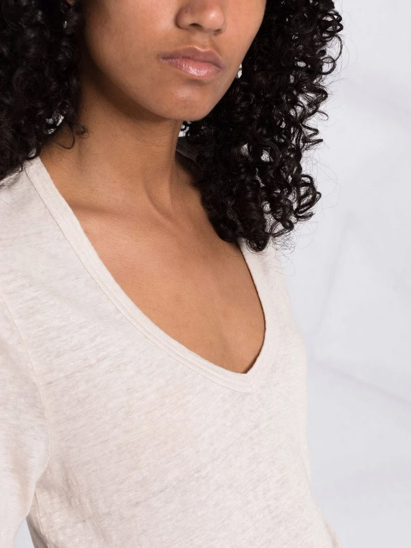 Isabel Marant Etoile Clothing Beige ‘Kranger’ Linen T-Shirt 5 Isabel Marant Etoile Clothing Beige ‘Kranger’ Linen T-Shirt