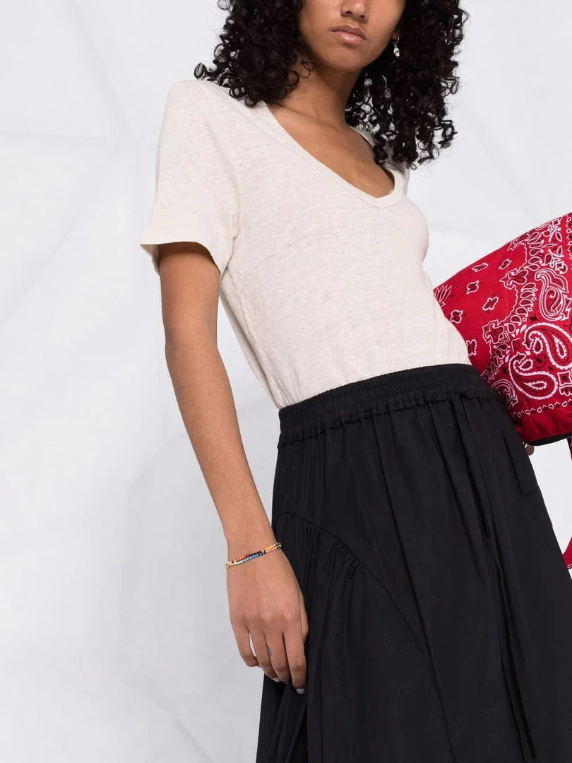 Isabel Marant Etoile Clothing Beige ‘Kranger’ Linen T-Shirt 7 Isabel Marant Etoile Clothing Beige ‘Kranger’ Linen T-Shirt