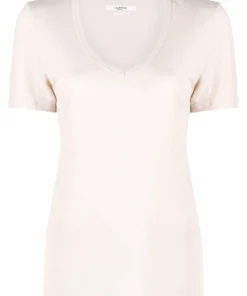 Isabel Marant Etoile Clothing Beige ‘Kranger’ Linen T-Shirt