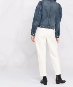 Isabel Marant Etoile Clothing 'Bolinea' Stonewashed Cropped Denim Jacket