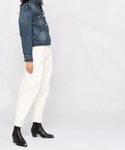 Isabel Marant Etoile Clothing 'Bolinea' Stonewashed Cropped Denim Jacket