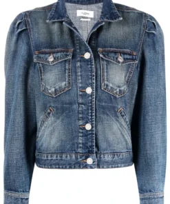 Isabel Marant Etoile Clothing 'Bolinea' Stonewashed Cropped Denim Jacket