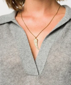 Isabel Marant Accessories Gold ‘Sautoir’ Buffalo Horn Pendant Necklace