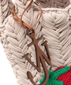JW Anderson Cream ‘Strawberry Knitted Shopper’