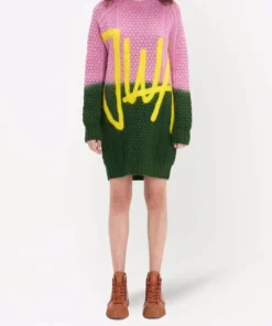 JW Anderson ‘JWA Cable Knitted Crewneck Mini Dress’ Clothing