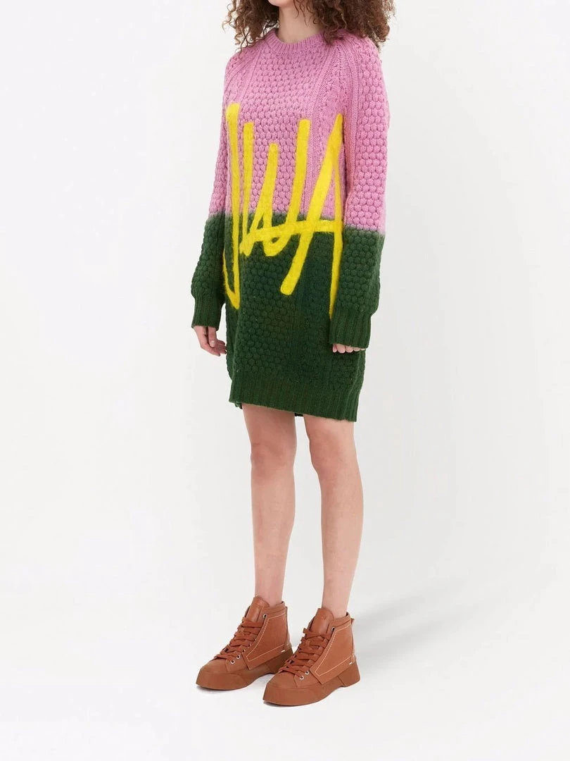 JW Anderson ‘JWA Cable Knitted Crewneck Mini Dress’ Clothing 5 JW Anderson ‘JWA Cable Knitted Crewneck Mini Dress’ Clothing