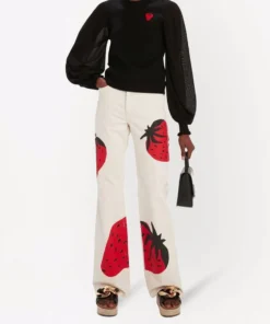 JW Anderson ‘Strawberry Sheer Sleeve Jumper’ Clothing