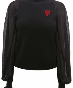 JW Anderson ‘Strawberry Sheer Sleeve Jumper’ Clothing