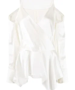 JW Anderson Off White ‘Cold Shoulder Blouse’ Clothing