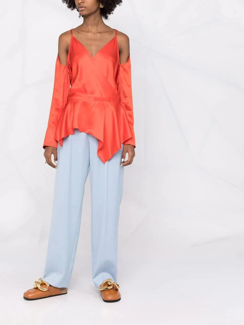 JW Anderson Red ‘Cold Shoulder Blouse’ Clothing 4 JW Anderson Red ‘Cold Shoulder Blouse’ Clothing