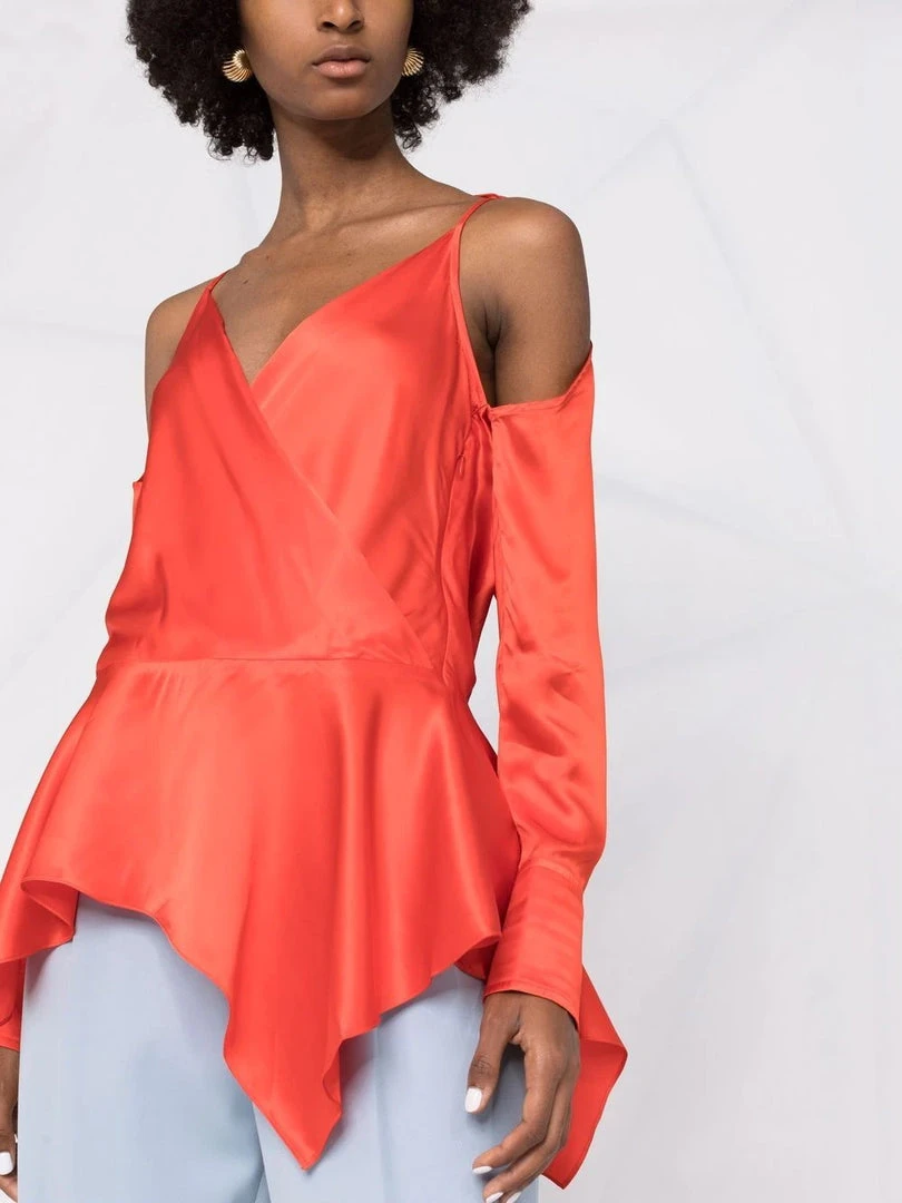 JW Anderson Red ‘Cold Shoulder Blouse’ Clothing 7 JW Anderson Red ‘Cold Shoulder Blouse’ Clothing