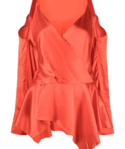 JW Anderson Red ‘Cold Shoulder Blouse’ Clothing
