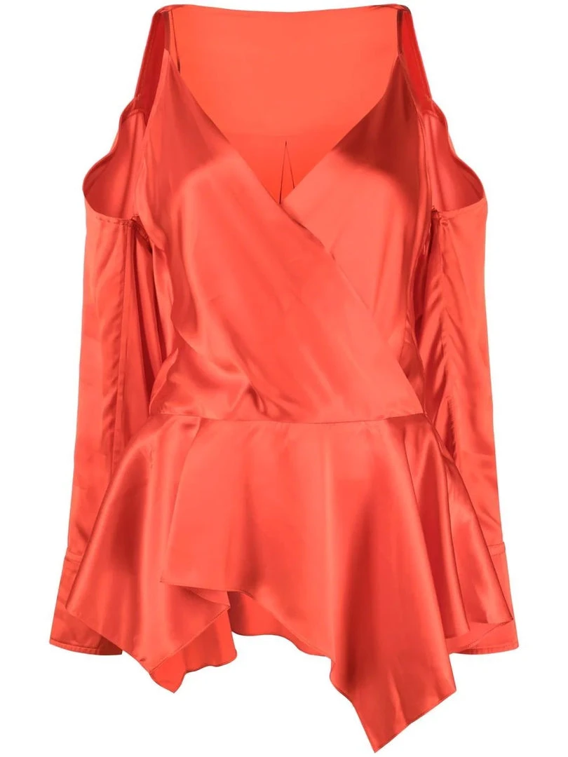 JW Anderson Red ‘Cold Shoulder Blouse’ Clothing 3 JW Anderson Red ‘Cold Shoulder Blouse’ Clothing