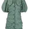 Ganni 'Jacquard Puff Sleeve Mini Dress' New In