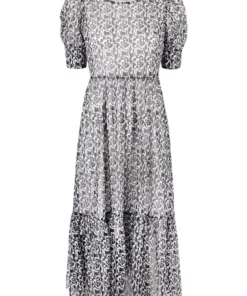 Bernard Boutique 28 Baum Und Pferdgarten Black 'Jocelyn' Abstract Mesh Midi Dress