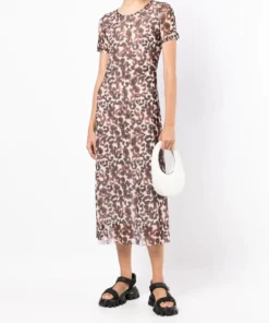 Baum Und Pferdgarten 'Jolea' Mesh Floral Watercolour Midi Dress