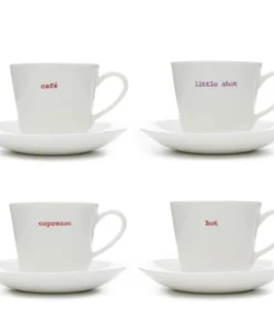Keith Brymer Jones Accessories 'Espresso Cup And Saucer Set Of 4'