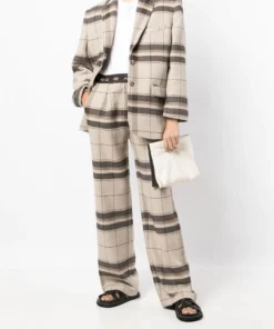 Anine Bing Clothing 'Karina' Checked Trousers