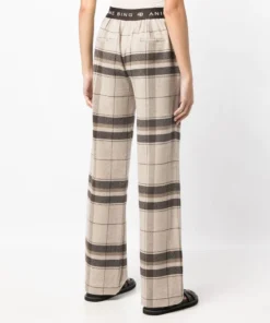 Anine Bing Clothing 'Karina' Checked Trousers