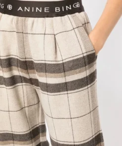 Anine Bing Clothing 'Karina' Checked Trousers