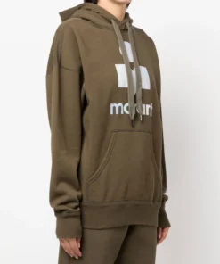 Isabel Marant Etoile Khaki Oversized ‘Mansel’ Logo Hoodie New In
