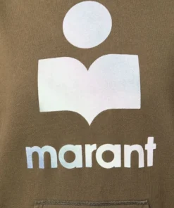Isabel Marant Etoile Khaki Oversized ‘Mansel’ Logo Hoodie New In