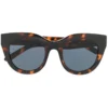 Le Specs 'Air Heart' Brown Tort Sunglasses
