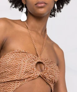 Faithfull The Brand 'La Costa' Wave Print Maxi Dress Clothing