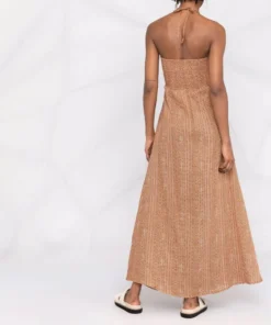 Faithfull The Brand 'La Costa' Wave Print Maxi Dress Clothing