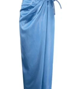 NANUSHKA 'Lea' Side Tie Midi Skirt Clothing