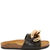 JW Anderson Black 'Leather Chain Slides' Shoes 2 JW Anderson Black 'Leather Chain Slides' Shoes